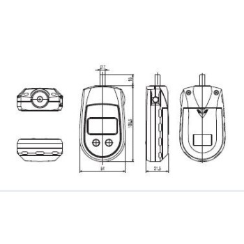 PORTABLE TACHOMETER WITH CONTACT BLET SMT200C/ORIGINAL PH-100A