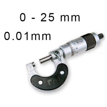 Micromètre Extérieur Analogique STEINMEYER, Plage de Mesure : 0-25 mm, Lecture : 0,01 mm