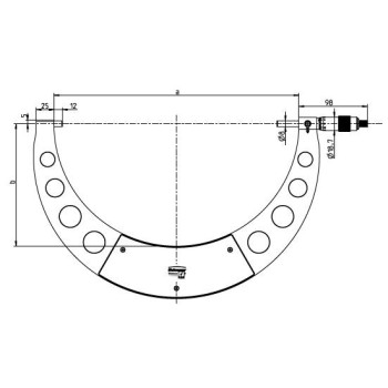 OUTSIDE MECHANICAL MICROMETER BLET STEINMEYER, MEASURING RANGE : 200-225 mm, READING : 0,01 mm