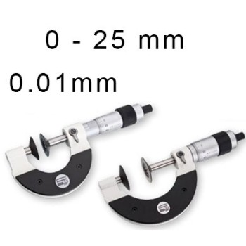 OUTSIDE MECHANICAL MICROMETER WITH DISCS BLET STEINMEYER, MEASURING RANGE : 0-25 mm, READING : 0,01 mm ref : MIC07-A1001C05 STEI