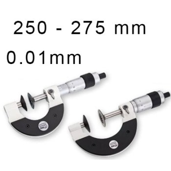 OUTSIDE MECHANICAL MICROMETER WITH DISCS BLET STEINMEYER, MEASURING RANGE : 250-275 mm, READING : 0,01 mm ref : MIC07-A1044C00 S