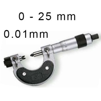 MECHANICAL OUTSIDE MICROMETER FOR THREAD BLET STEINMEYER, MEASURING RANGE : 0-25 mm, READING : 0,01 mm ref : MIC07-A5001C00 STEI