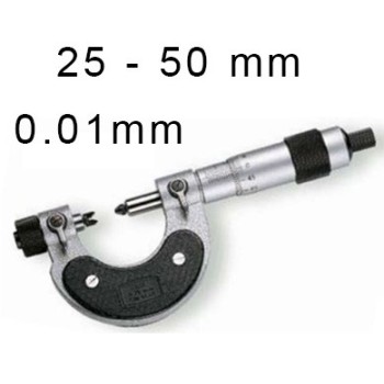 Micromètre Extérieur Analogique pour Filetage STEINMEYER, Plage de Mesure : 25-50 mm, Lecture : 0,01 mm