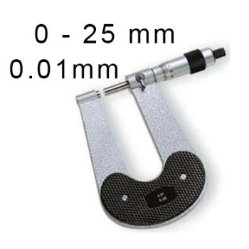 MECHANICAL OUTSIDE MICROMETER WITH DEEP THROATS BLET STEINMEYER, MEASURING RANGE : 0-25 mm, READING : 0,01 mm ref : MIC07-A7001C