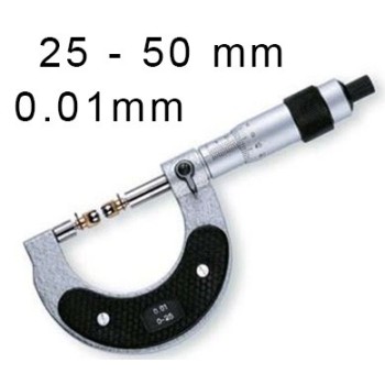 MECHANICAL OUTSIDE MICROMETER WITH MEASURING BALLS BLET STEINMEYER, MEASURING RANGE : 25-50 mm, READING : 0,01 mm ref : MIC07-A8