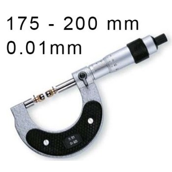 MECHANICAL OUTSIDE MICROMETER WITH MEASURING BALLS BLET STEINMEYER, MEASURING RANGE : 175-200 mm, READING : 0,01 mm ref : MIC07-