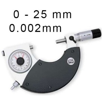 OUTSIDE MECHANICAL MICROMETER BLET STEINMEYER, MEASURING RANGE : 0-25 mm, READING : 0,002 mm ref : MIC07-C0001C05 STEINMEYER MIC
