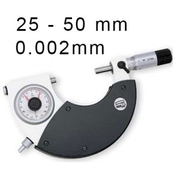 OUTSIDE MECHANICAL MICROMETER BLET STEINMEYER, MEASURING RANGE : 25-50 mm, READING : 0,002 mm ref : MIC07-C0005C05 STEINMEYER MI