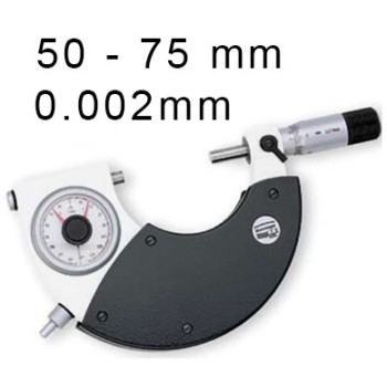 OUTSIDE MECHANICAL MICROMETER BLET STEINMEYER, MEASURING RANGE : 50-75 mm, READING : 0,002 mm ref : MIC07-C0007C05 STEINMEYER MI