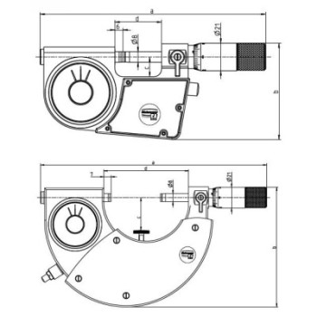 OUTSIDE MECHANICAL MICROMETER BLET STEINMEYER, MEASURING RANGE : 75-100 mm, READING : 0,002 mm ref : MIC07-C0010C05 STEINMEYER M