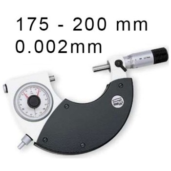 OUTSIDE MECHANICAL MICROMETER BLET STEINMEYER, MEASURING RANGE : 175-200 mm, READING : 0,002 mm ref : MIC07-C0041C05 STEINMEYER 