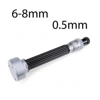 INSIDE MECHANICAL MICROMETER 3-POINT BLET STEINMEYER, MEASURING RANGE : 6-8 mm, READING : 0,5 mm ref : MIC07-C0001C0R STEINMEYER