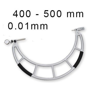 Micromètre Extérieur Analogique STEINMEYER, Plage de Mesure : 400-500 mm, Lecture : 0,01 mm