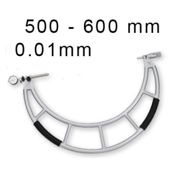 OUTSIDE MECHANICAL MICROMETER BLET STEINMEYER, MEASURING RANGE : 500-600 mm, READING : 0,01 mm ref : MIC07-C0065C01 STEINMEYER M