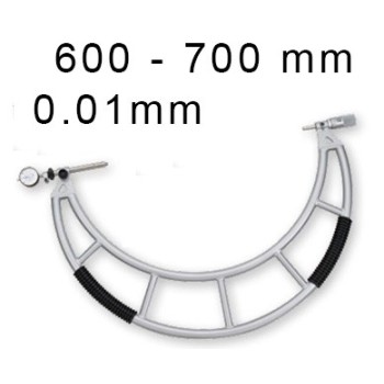 OUTSIDE MECHANICAL MICROMETER BLET STEINMEYER, MEASURING RANGE : 600-700 mm, READING : 0,01 mm ref : MIC07-C0066C01 STEINMEYER M