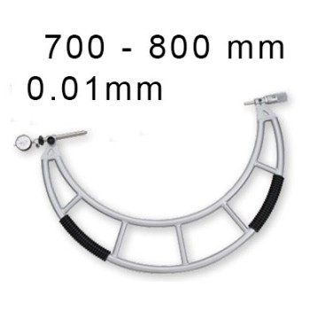 Micromètre Extérieur Analogique STEINMEYER, Plage de Mesure : 700-800 mm, Lecture : 0,01 mm