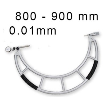 OUTSIDE MECHANICAL MICROMETER BLET STEINMEYER, MEASURING RANGE : 800-900 mm, READING : 0,01 mm ref : MIC07-C0068C01 STEINMEYER M