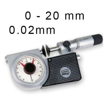 OUTSIDE MECHANICAL MICROMETER WITH DISCS BLET STEINMEYER, MEASURING RANGE : 0-20 mm, READING : 0,02 mm ref : MIC07-C1031C05 STEI