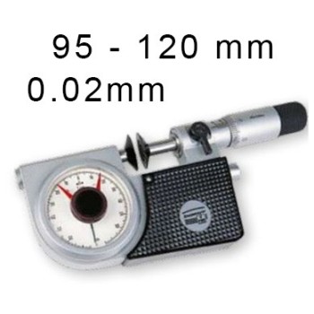 OUTSIDE MECHANICAL MICROMETER WITH DISCS BLET STEINMEYER, MEASURING RANGE : 95-120 mm, READING : 0,02 mm ref : MIC07-C1035C05 ST