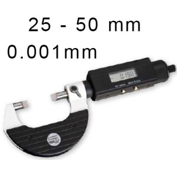 OUTSIDE DIGITAL MICROMETER WITH WEDGE BLADE BLET STEINMEYER, MEASURING RANGE : 25-50 mm, READING : 0,001 mm ref : MIC07-D9005M02