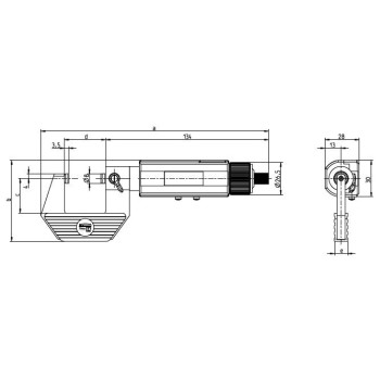 OUTSIDE DIGITAL MICROMETER BLET STEINMEYER, MEASURING RANGE : 150-175 mm, READING : 0,001 mm ref : MIC07-D0040M01 STEINMEYER MIC