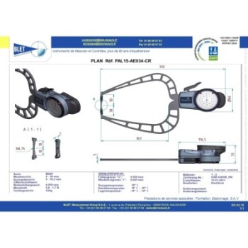 EXTERNAL MECHANICAL MEASURING INSTRUMENT PALPEUR EXT BLET KROEPLIN 0-50MM 0,05MM TOUCHES CR0,75/CR0,75