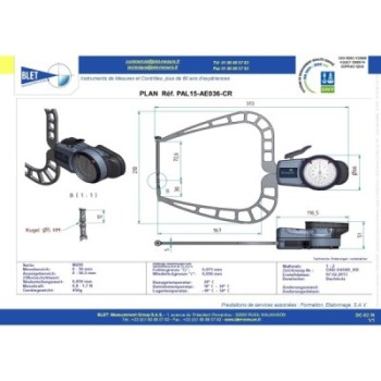 Palpeur Extérieur BLET KROEPLIN 0-50mm 0,05mm Touches S5/S5