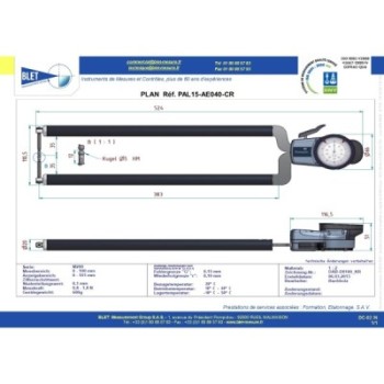 EXTERNAL MECHANICAL MEASURING INSTRUMENT PALPEUR EXT BLET KROEPLIN 0-100MM 0,1MM TOUCHES S5/S5