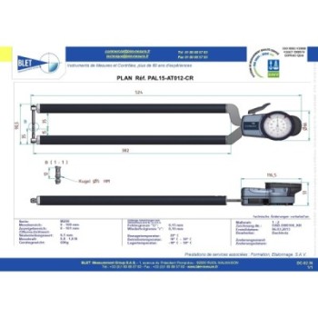 Palpeur Tube BLET KROEPLIN 0-100mm 0,1mm Touches S5/S5