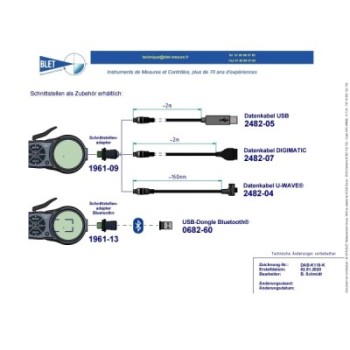 Palpeur Extérieur BLET KROEPLIN 0-10mm 0,005mm Touches S1,5/S1,5