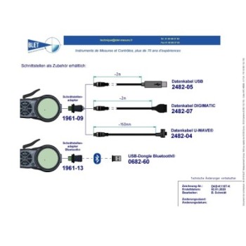 Palpeur Extérieur BLET KROEPLIN 0-10mm 0,005mm Touches D6/D6