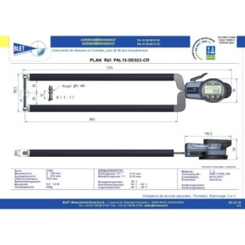 EXTERNAL MECHANICAL MEASURING INSTRUMENT PALPEUR EXT BLET KROEPLIN 0-100MM 0,05MM TOUCHES S5/S5