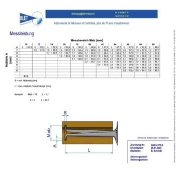 Palpeur Intérieur BLET KROEPLIN 70-90mm 0,01mm Touches S1/S1