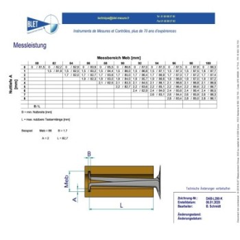 Palpeur Intérieur BLET KROEPLIN 80-100mm 0,01mm Touches S1/S1