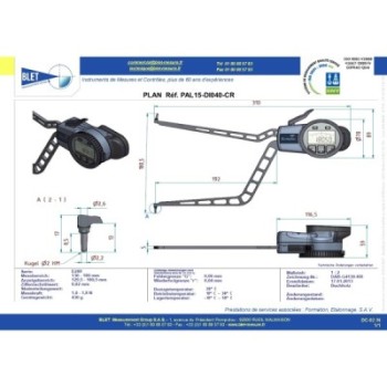 Palpeur Intérieur BLET KROEPLIN 130-180mm 0,02mm Touches S2/S2