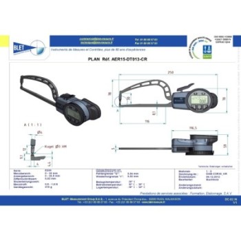 Palpeur Tube BLET KROEPLIN 0-30mm 0,02mm Touches S3/S3