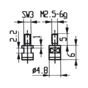 CONTACT POINTS FOR DIAL GAUGES AND COMPARATOR GAUGES DIAMETER SPECIFICS 4,8 MM CARBURE