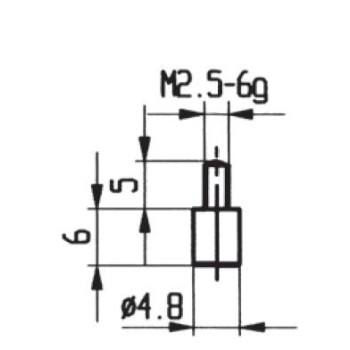 Touche Comparateur KAEFER - Diamètre 4,8mm Inox