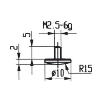 CONTACT POINTS FOR DIAL GAUGES AND COMPARATOR GAUGES DIAMETER SPECIFICS 10 MM INOX