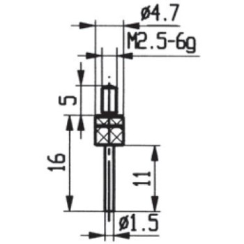 CONTACT POINTS FOR DIAL GAUGES AND COMPARATOR GAUGES DIAMETER SPECIFICS 1,5 MM CARBURE