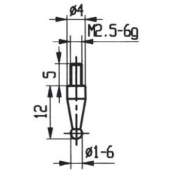 Touche Comparateur KAEFER - Diamètre 3,5mm Carbure
