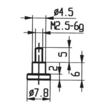 CONTACT POINTS FOR DIAL GAUGES AND COMPARATOR GAUGES 573-22 DIA 7,8MM INOX