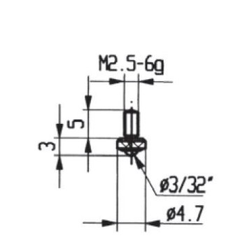 CONTACT POINTS FOR DIAL GAUGES AND COMPARATOR GAUGES LENGTH SPECIFICS 3 MM INOX
