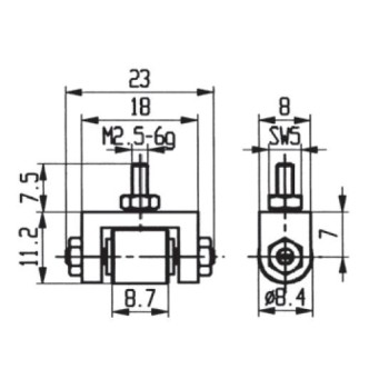 CONTACT POINTS FOR DIAL GAUGES AND COMPARATOR GAUGES LENGTH SPECIFICS 8,7 MM INOX