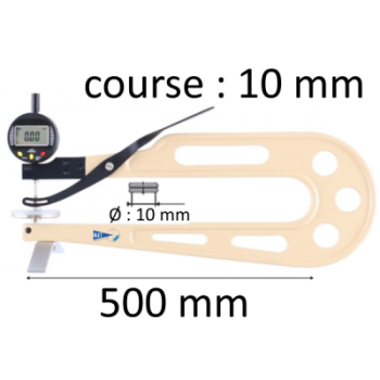 THICKNESS GAUGES RANGE : 10 mm AND DEPTH 500 mm WITH FOOT