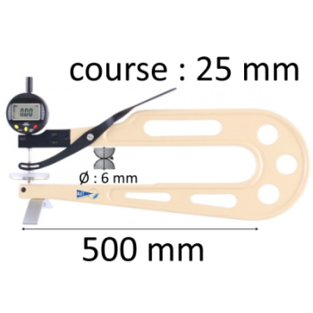 THICKNESS GAUGES RANGE : 25 mm AND DEPTH 500 mm WITH FOOT