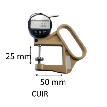 CONTROLEUR EPAISSEUR COURSE : 25 mm ET PROFONDEUR : 50 mm Avec PIED