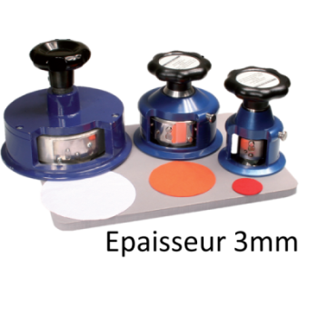 TEXTILE SAMPLE CUTTER SCHMIDT BLET 100cm² 3mm EPAISSEUR ref : DEC11-03MM11MM SCHMIDT DEC11-03MM11CM : securemail.fr