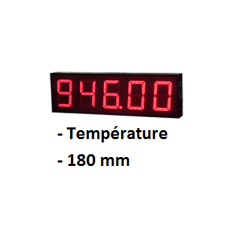 Large format display with temperature input   BLET