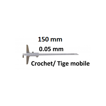 Depth vernier caliper with hook, rod conventeable BLET ref :DEPXX-A315G2-00 BLET DEPXX-A315G2-00 : securemail.fr